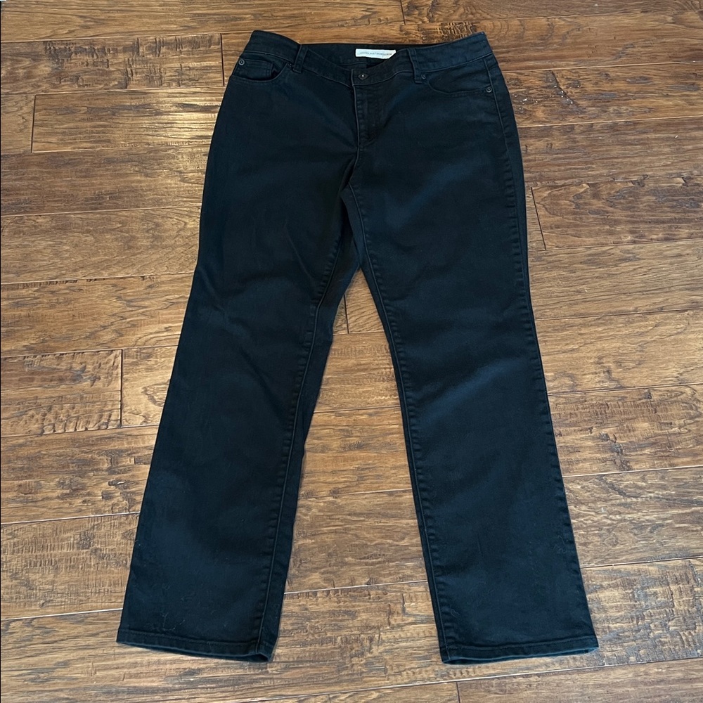 Chico Platinum black denim jean size 2 regular (12) large